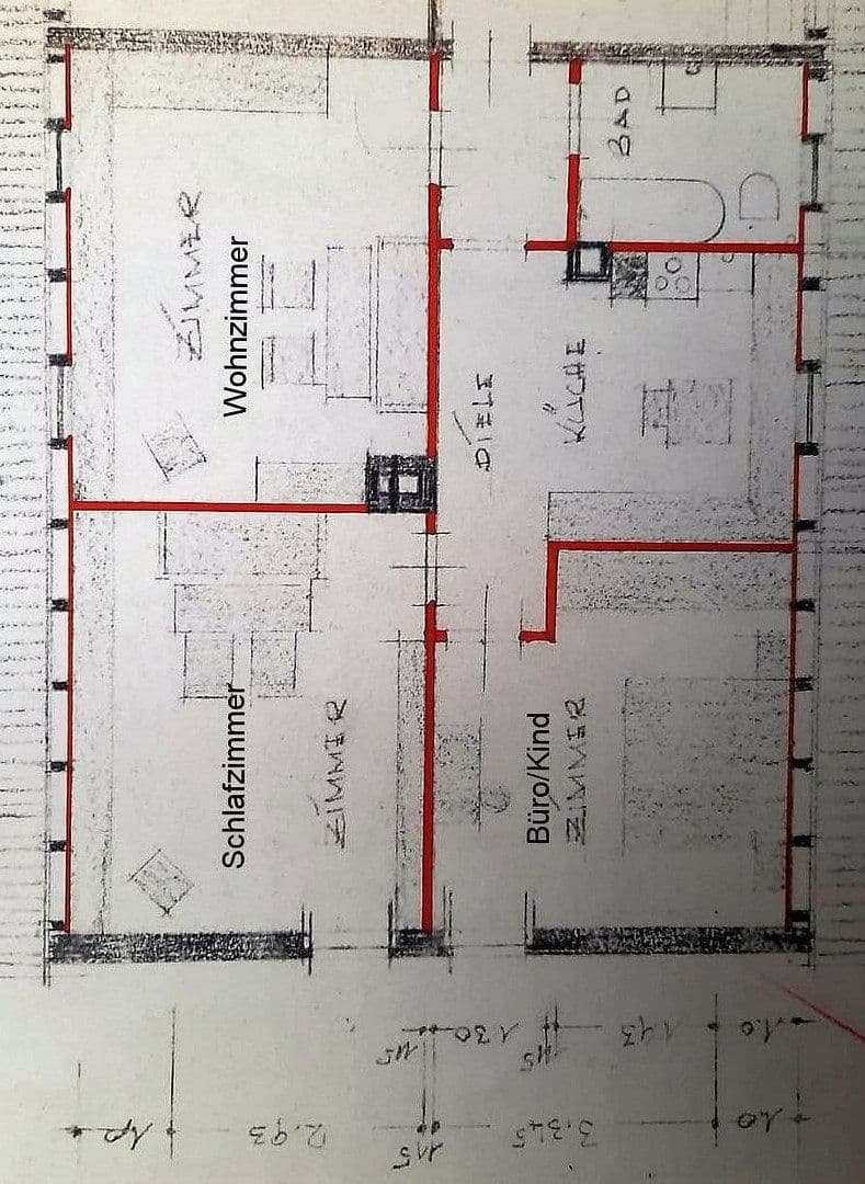 Prenájom bytu 3-izbový 68 m², Egerstraße 28, Erlangen, Bavorsko Prenájom bytu 3-izbový 68 m², Egerstraße 28, Erlangen, Bavorsko