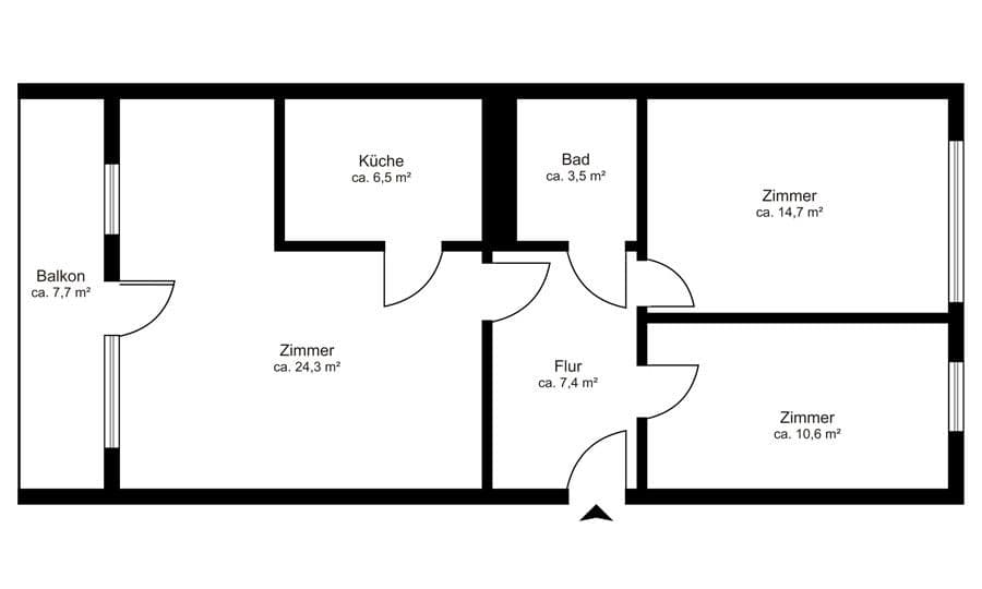 Prenájom bytu 3-izbový 69 m², Marschwitzastrasse 8, Berlin, Berlín Prenájom bytu 3-izbový 69 m², Marschwitzastrasse 8, Berlin, Berlín