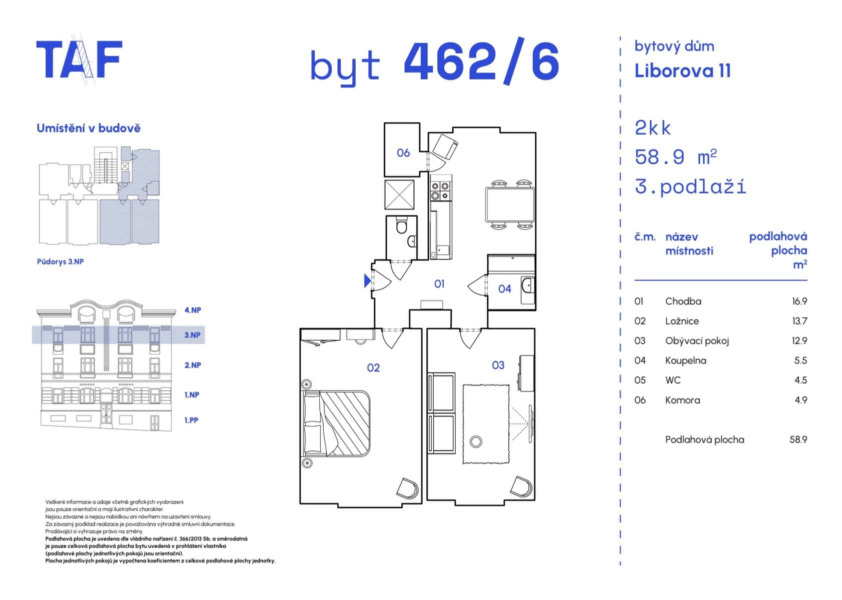 Predaj bytu 2-izbový 59 m², Liborova, Praha, Praha Predaj bytu 2-izbový 59 m², Liborova, Praha, Praha