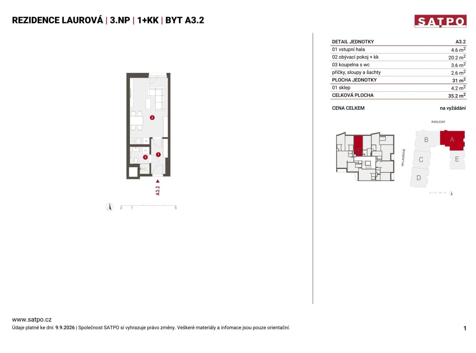 Predaj bytu 1-izbový 31 m², Na Laurové, Praha, Praha Predaj bytu 1-izbový 31 m², Na Laurové, Praha, Praha