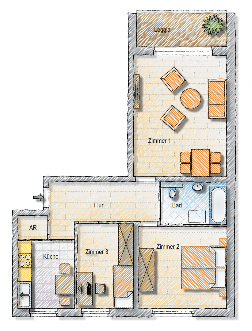Predaj bytu 3-izbový 71 m², Lüneburg, Dolné Sasko Predaj bytu 3-izbový 71 m², Lüneburg, Dolné Sasko
