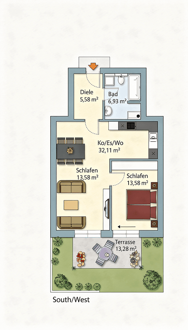 Predaj bytu 2-izbový 65 m², Hamburg, Hamburg Predaj bytu 2-izbový 65 m², Hamburg, Hamburg