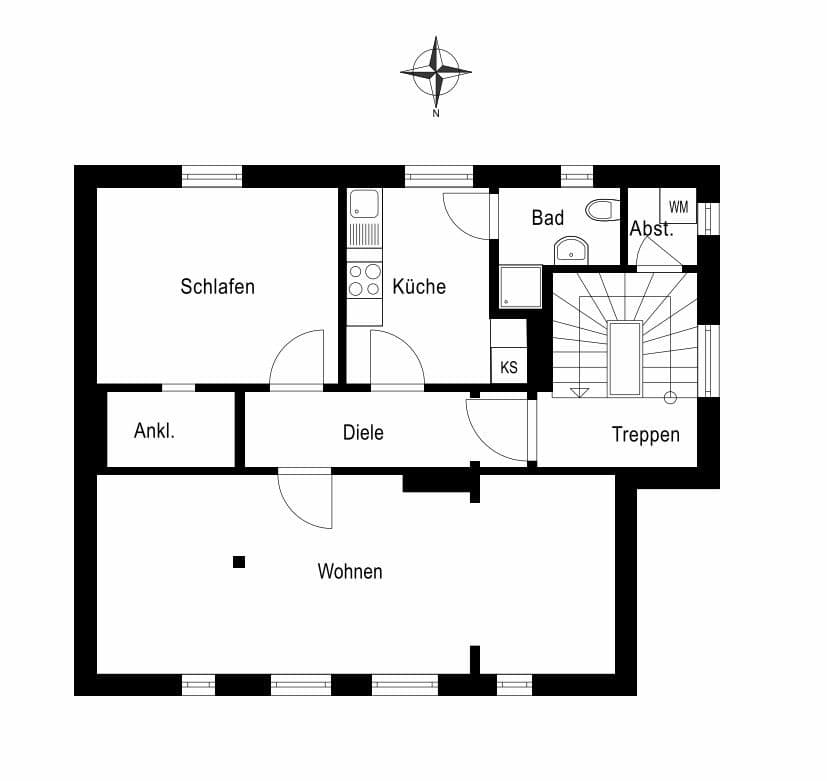 Prenájom bytu 2-izbový 63 m², Hochrad 33, Hamburg, Hamburg Prenájom bytu 2-izbový 63 m², Hochrad 33, Hamburg, Hamburg