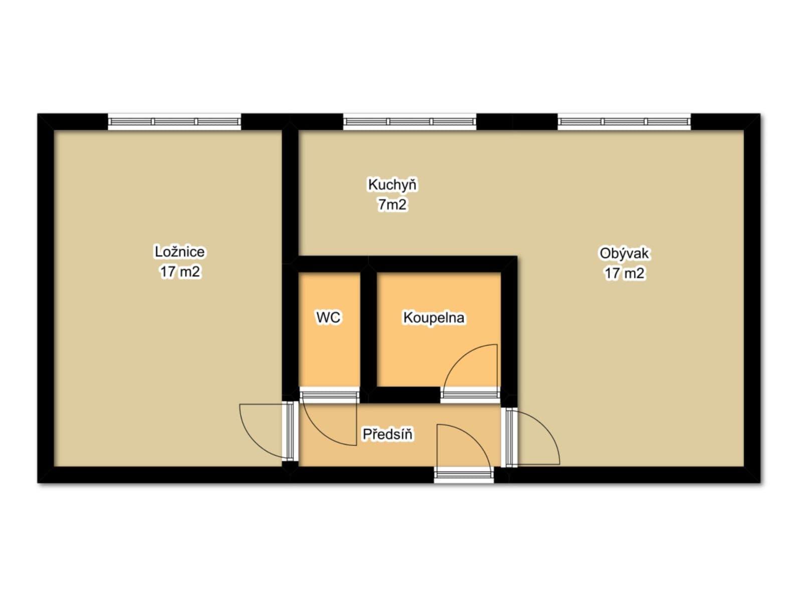 Prenájom bytu 2-izbový 51 m², Lihovarská, Praha, Praha Prenájom bytu 2-izbový 51 m², Lihovarská, Praha, Praha