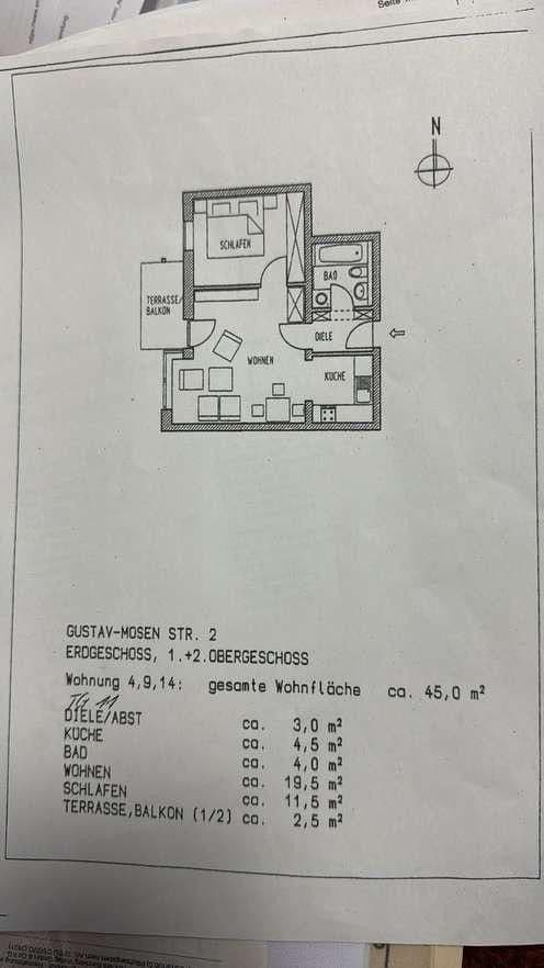 Prenájom bytu 2-izbový 45 m², Gustav-Mosen-Straße 2, Zwickau, Sasko Prenájom bytu 2-izbový 45 m², Gustav-Mosen-Straße 2, Zwickau, Sasko
