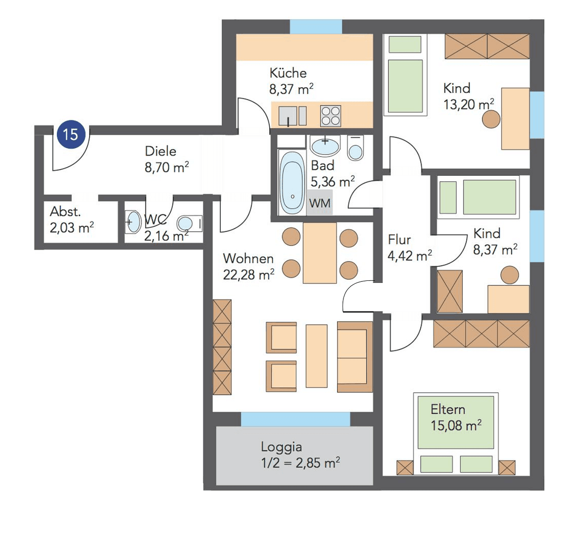 Prenájom bytu 4-izbový 91 m², Dr.-Wachler-Weg 37, Goslar, Dolné Sasko Prenájom bytu 4-izbový 91 m², Dr.-Wachler-Weg 37, Goslar, Dolné Sasko