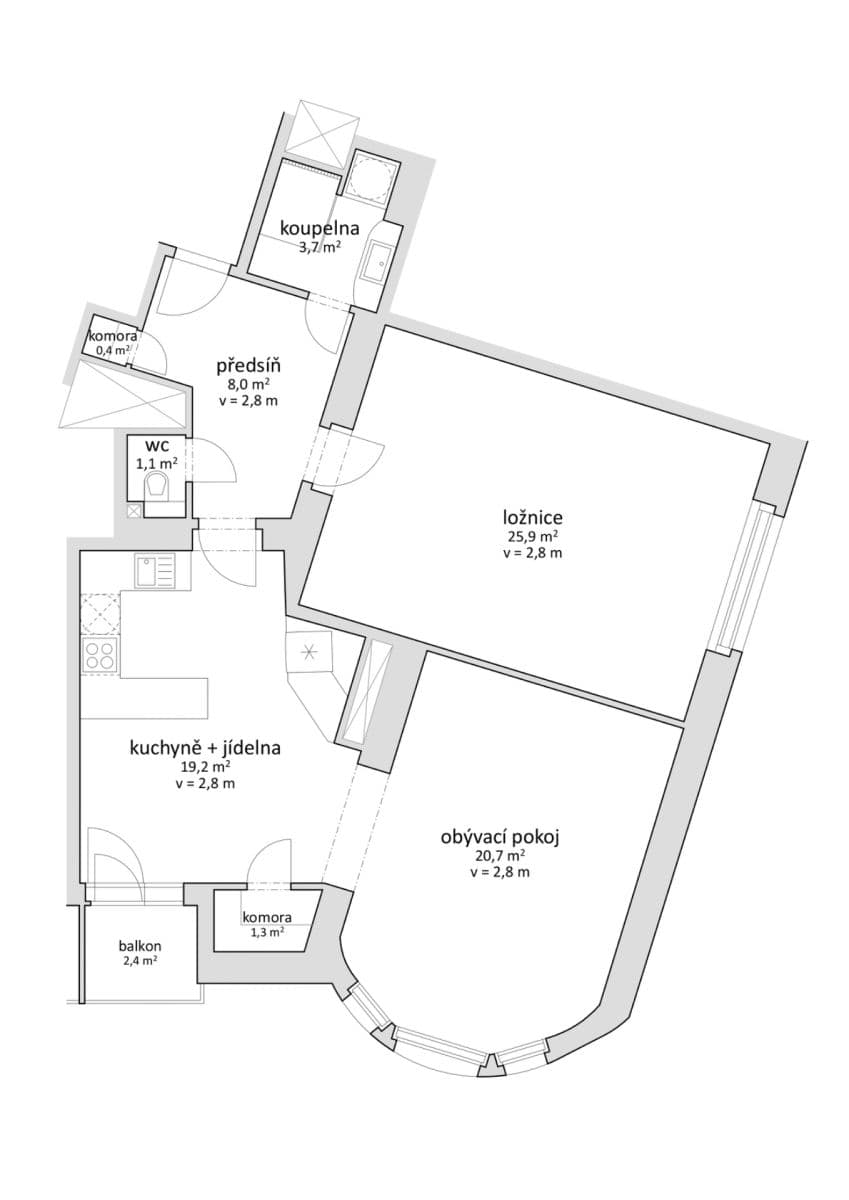 Prenájom bytu 2-izbový 83 m², U Libeňského pivovaru, Praha, Praha Prenájom bytu 2-izbový 83 m², U Libeňského pivovaru, Praha, Praha