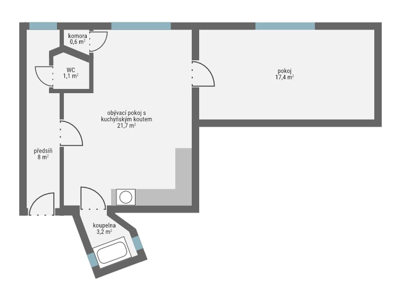 Predaj bytu 2-izbový 52 m², Františka Kadlece, Praha, Praha Predaj bytu 2-izbový 52 m², Františka Kadlece, Praha, Praha