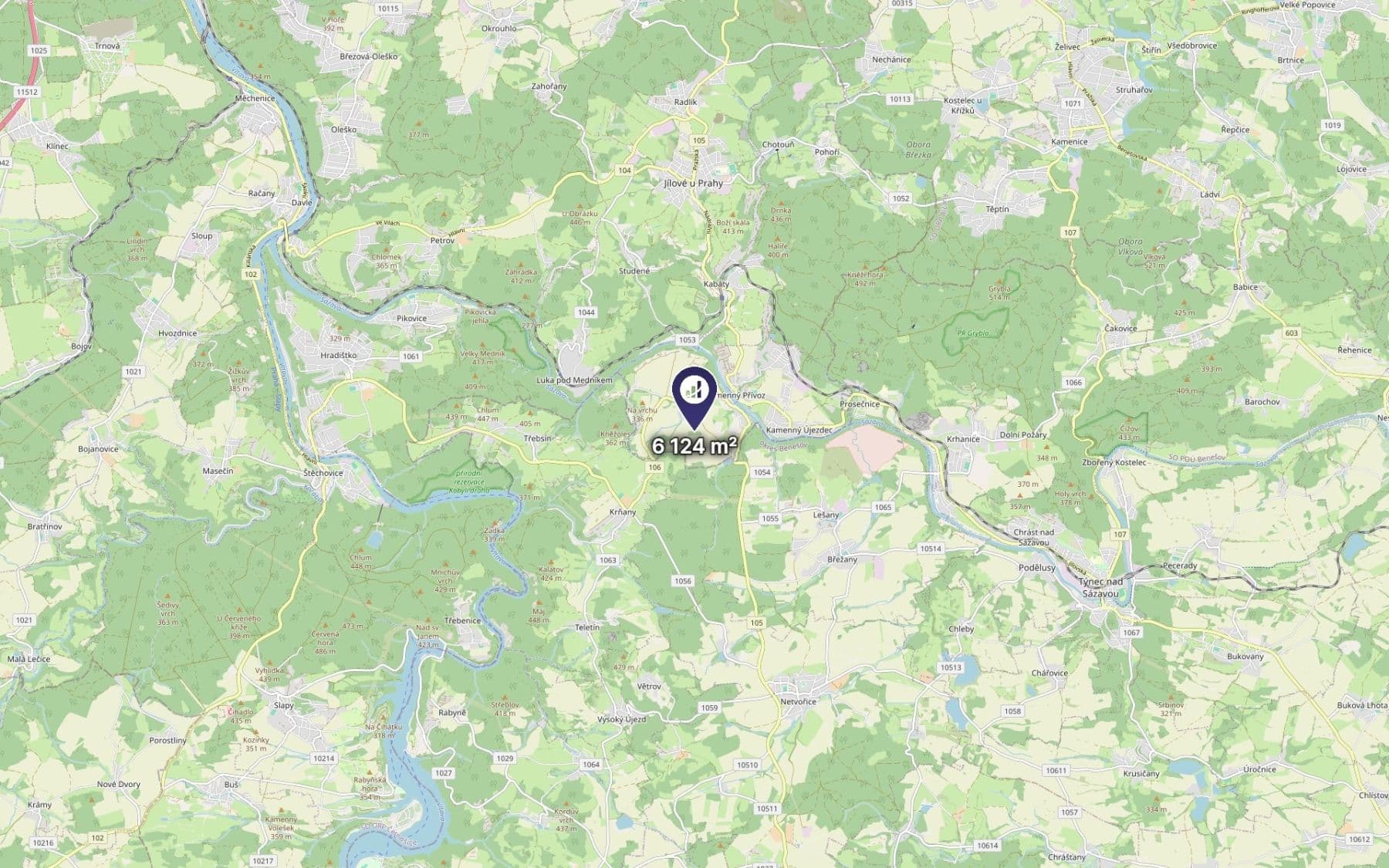 Predaj pozemku 6.124 m², Kamenný Přívoz, Středočeský kraj Predaj pozemku 6.124 m², Kamenný Přívoz, Středočeský kraj