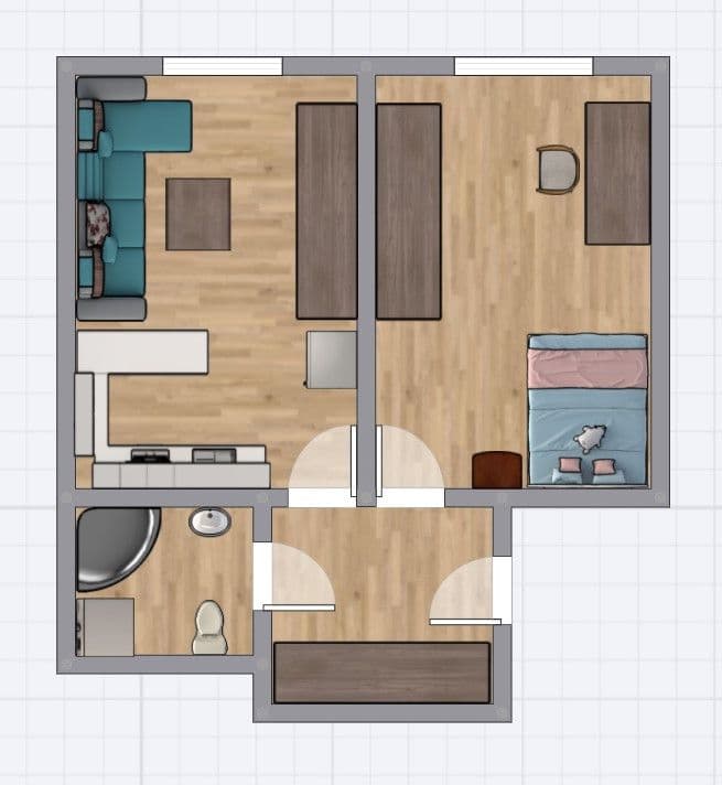 Prenájom bytu 2-izbový 44 m², Holandská, Praha, Praha Prenájom bytu 2-izbový 44 m², Holandská, Praha, Praha
