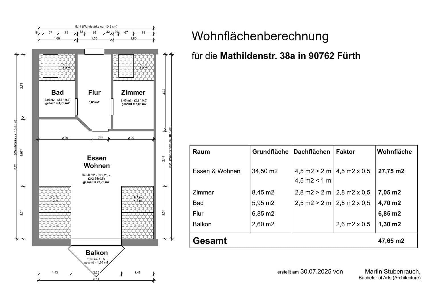 Prenájom bytu 2-izbový 47 m², Mathildenstraße 38a, Fürth, Bavorsko Prenájom bytu 2-izbový 47 m², Mathildenstraße 38a, Fürth, Bavorsko