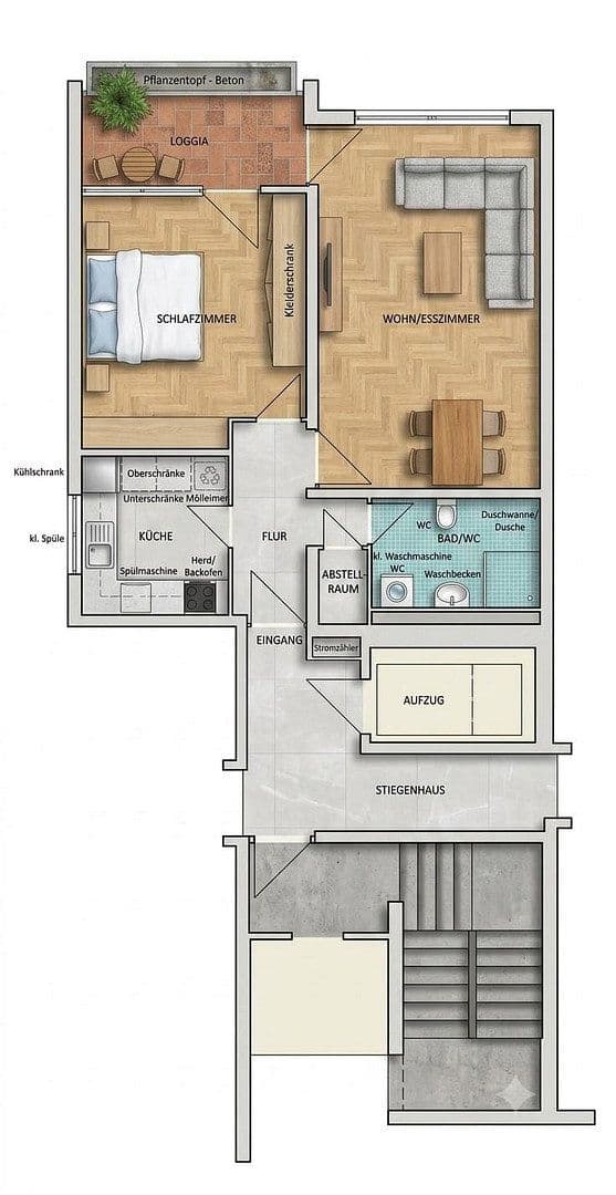 Prenájom bytu 2-izbový 53 m², Oberschleißheim, Bavorsko Prenájom bytu 2-izbový 53 m², Oberschleißheim, Bavorsko