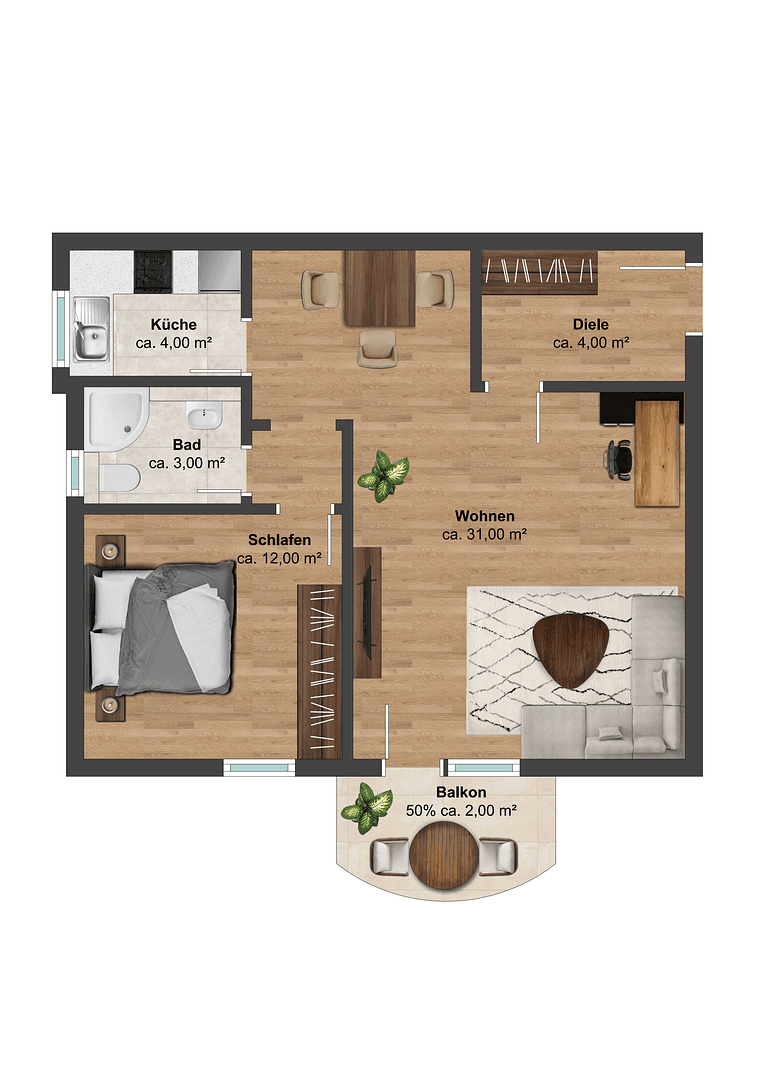 Predaj bytu 2-izbový 57 m², Gutsparkstraße 6/8, Leipzig, Sasko Predaj bytu 2-izbový 57 m², Gutsparkstraße 6/8, Leipzig, Sasko