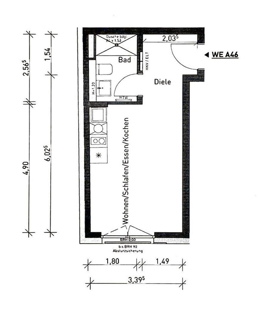 Prenájom bytu 1-izbový 27 m², Maximilianstr. 43, Nürnberg, Bavorsko Prenájom bytu 1-izbový 27 m², Maximilianstr. 43, Nürnberg, Bavorsko