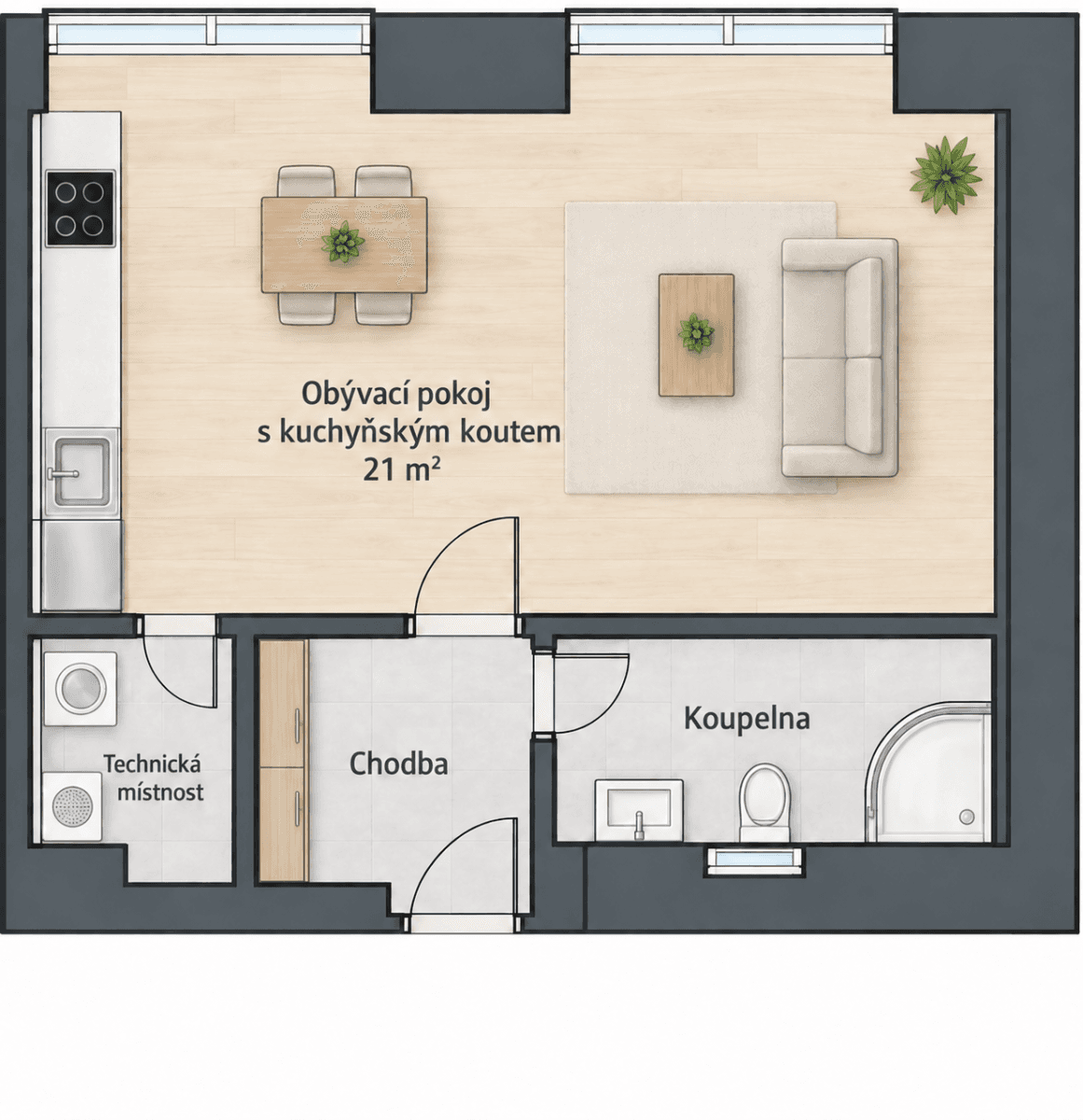 Prenájom bytu 1-izbový 35 m², Na Záhonech, Praha, Praha Prenájom bytu 1-izbový 35 m², Na Záhonech, Praha, Praha