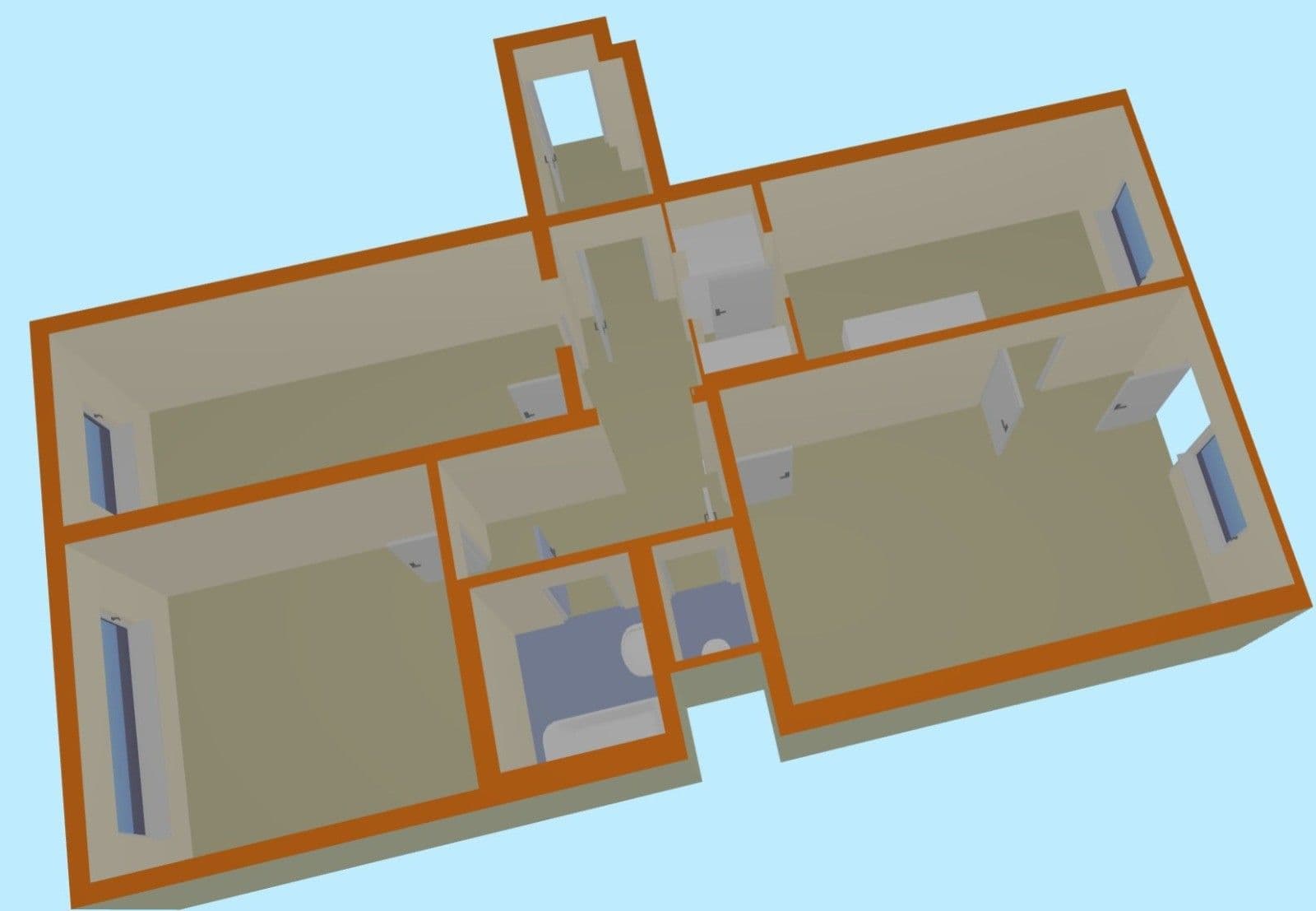 Prenájom bytu 3-izbový 70 m², Matúškova, Praha, Praha Prenájom bytu 3-izbový 70 m², Matúškova, Praha, Praha