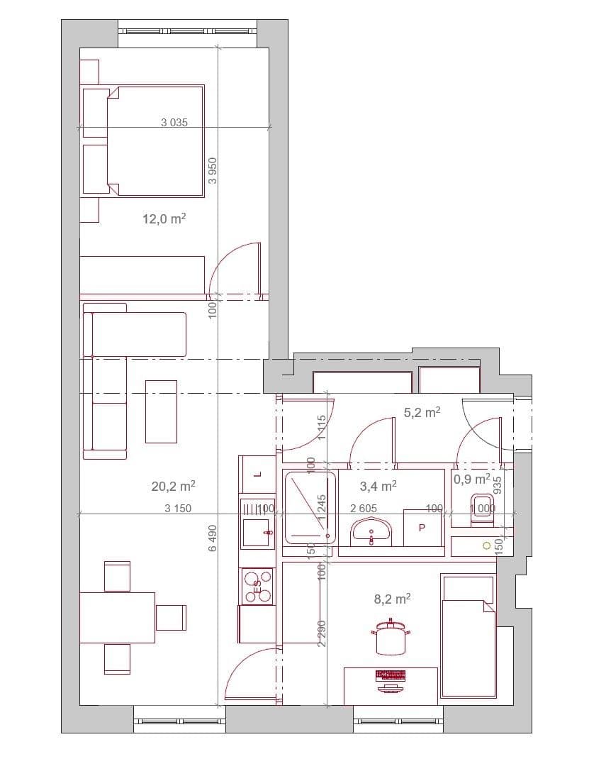 Prenájom bytu 3-izbový 55 m², Masarykova, Roztoky, Středočeský kraj Prenájom bytu 3-izbový 55 m², Masarykova, Roztoky, Středočeský kraj