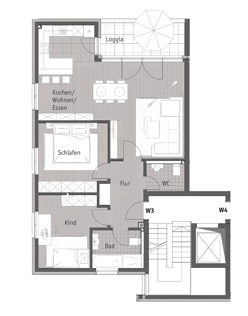 Prenájom bytu 3-izbový 88 m², Seligenstadt, Hesensko Prenájom bytu 3-izbový 88 m², Seligenstadt, Hesensko