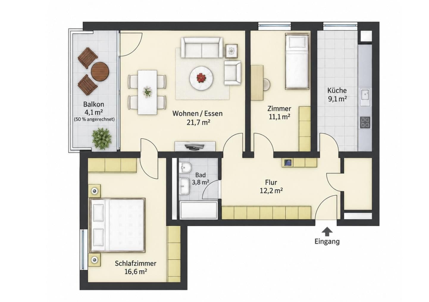 Predaj bytu 3-izbový 79 m², Frühlingsanger, München, Bavorsko Predaj bytu 3-izbový 79 m², Frühlingsanger, München, Bavorsko