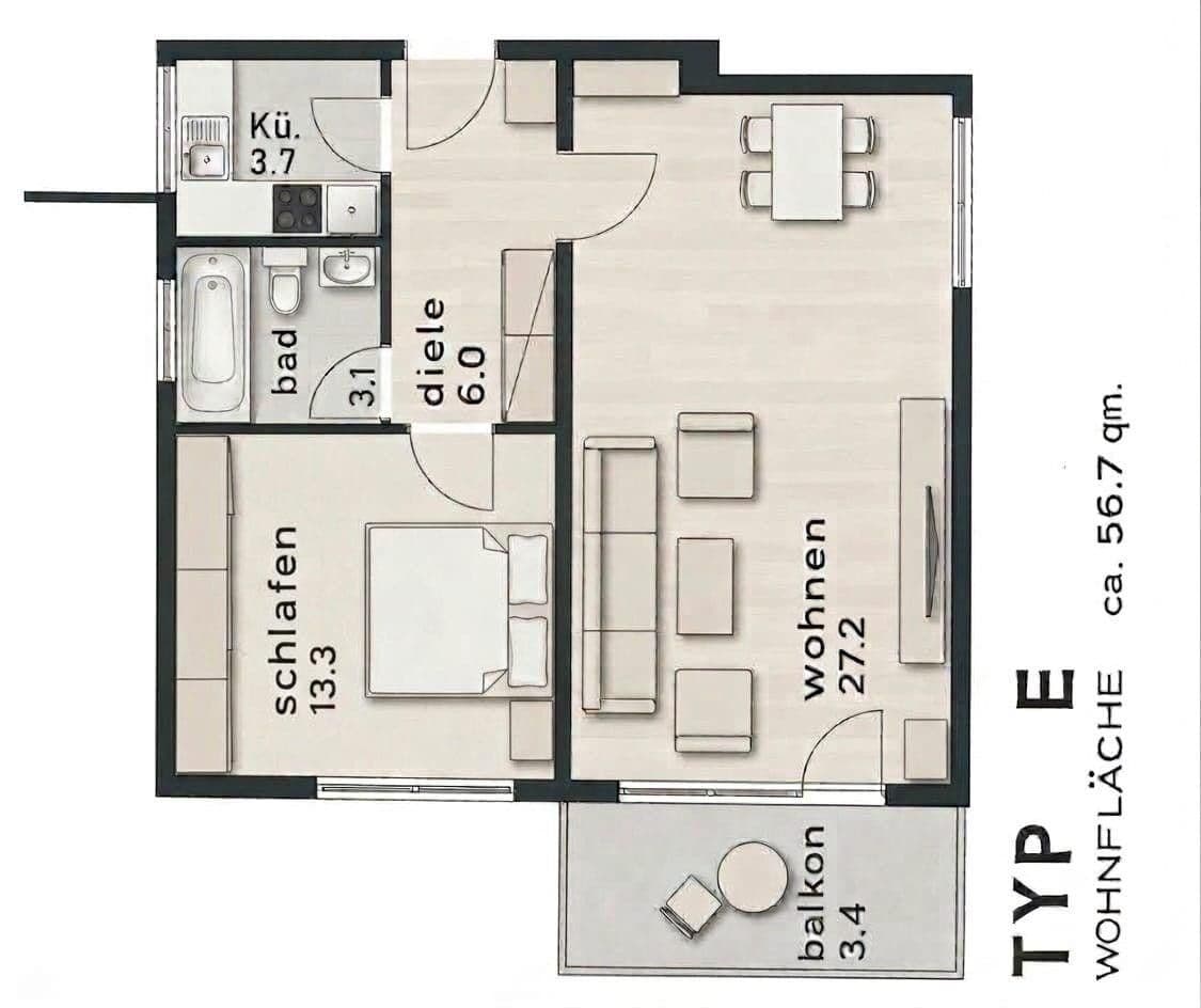 Predaj bytu 2-izbový 57 m², Frankfurt, Hesensko Predaj bytu 2-izbový 57 m², Frankfurt, Hesensko