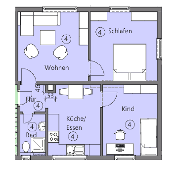 Prenájom bytu 3-izbový 67 m², Egerlandweg, Künzelsau, Bádensko-Wurttembersko Prenájom bytu 3-izbový 67 m², Egerlandweg, Künzelsau, Bádensko-Wurttembersko