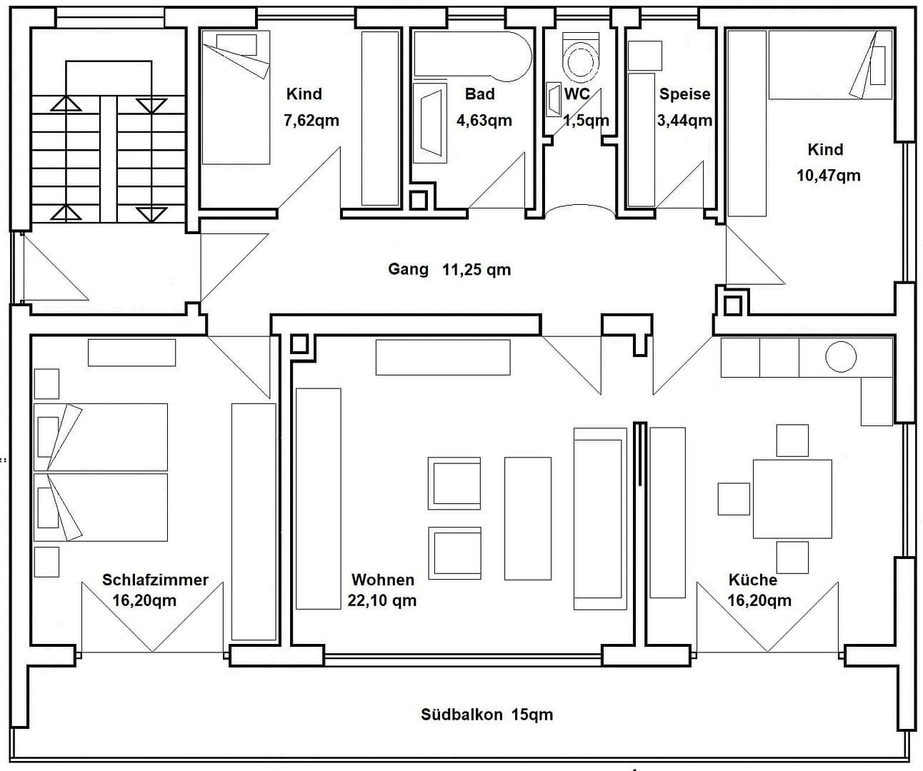 Prenájom bytu 4-izbový 97 m², Austr. 6, Fischach, Bavorsko Prenájom bytu 4-izbový 97 m², Austr. 6, Fischach, Bavorsko