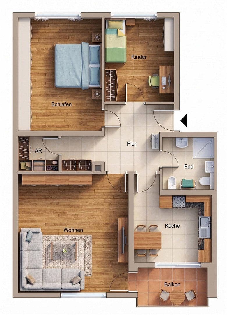Prenájom bytu 3-izbový 93 m², Mergenthauer Weg 50, Friedberg, Bavorsko Prenájom bytu 3-izbový 93 m², Mergenthauer Weg 50, Friedberg, Bavorsko