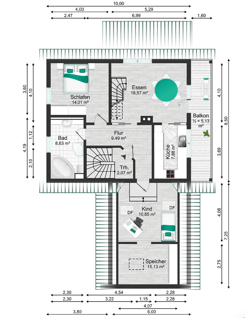 Predaj domu 225 m², pozemok 754 m², Bruckberg, Bavorsko Predaj domu 225 m², pozemok 754 m², Bruckberg, Bavorsko