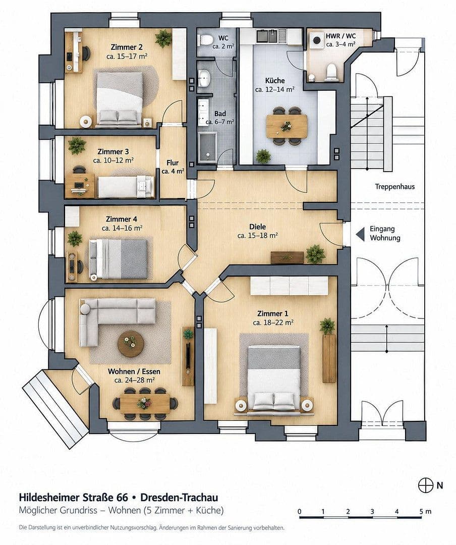 Predaj bytu 5-izbový 139 m², Hildesheimer Straße 66, Dresden, Sasko Predaj bytu 5-izbový 139 m², Hildesheimer Straße 66, Dresden, Sasko
