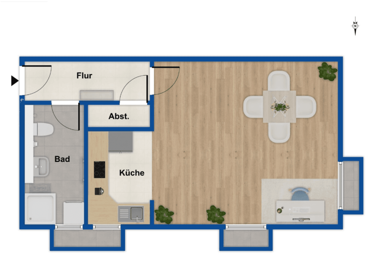 Prenájom bytu 1-izbový 46 m², Unterhaching, Bavorsko Prenájom bytu 1-izbový 46 m², Unterhaching, Bavorsko