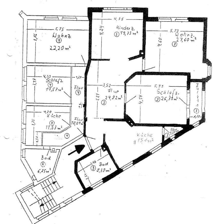 Prenájom bytu 3-izbový 125 m², Johannesstr. 08, Helmstedt, Dolné Sasko Prenájom bytu 3-izbový 125 m², Johannesstr. 08, Helmstedt, Dolné Sasko