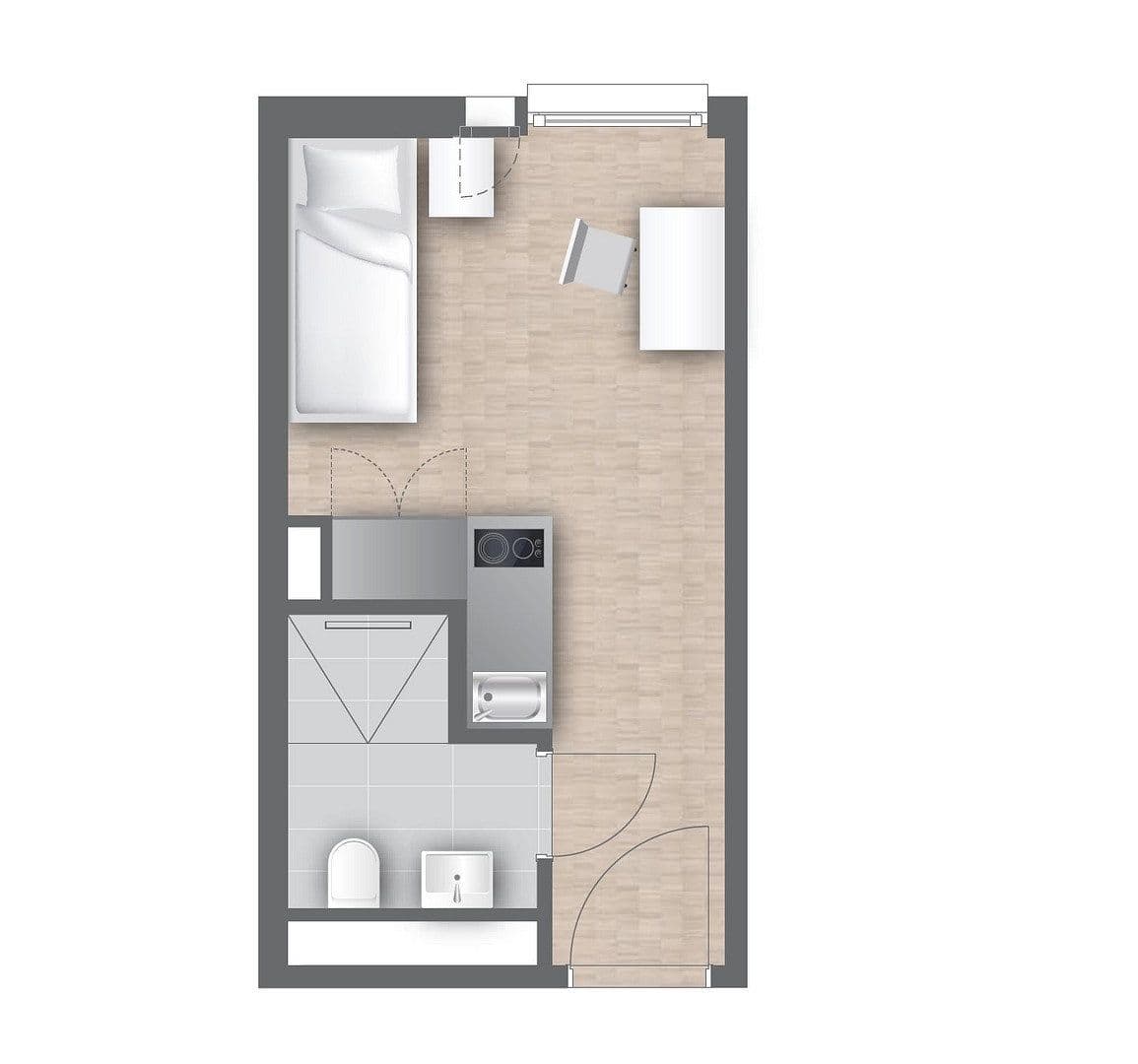 Prenájom bytu 1-izbový 20 m², Landsberger Strasse 441, München, Bavorsko Prenájom bytu 1-izbový 20 m², Landsberger Strasse 441, München, Bavorsko