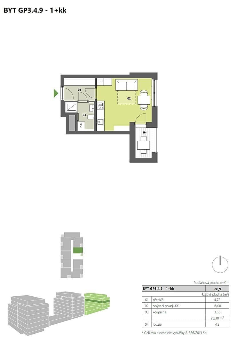 Predaj bytu 1-izbový 29 m², Na Palouku, Praha, Praha Predaj bytu 1-izbový 29 m², Na Palouku, Praha, Praha