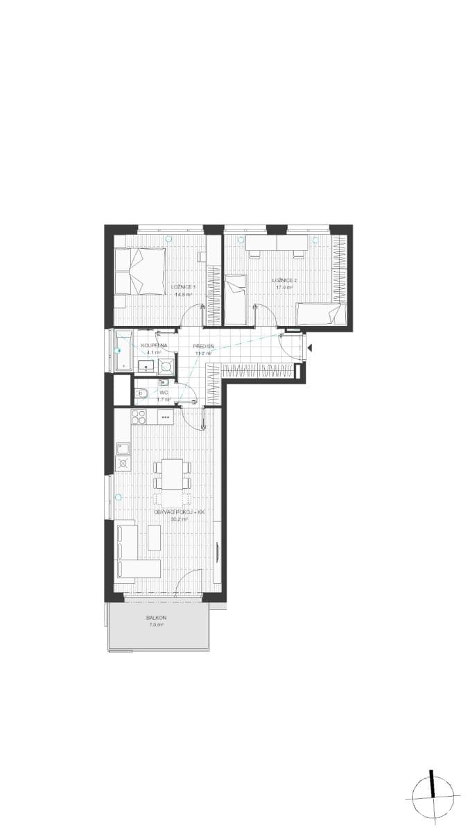 Prenájom bytu 3-izbový 82 m², Kárníkova, Praha, Praha Prenájom bytu 3-izbový 82 m², Kárníkova, Praha, Praha