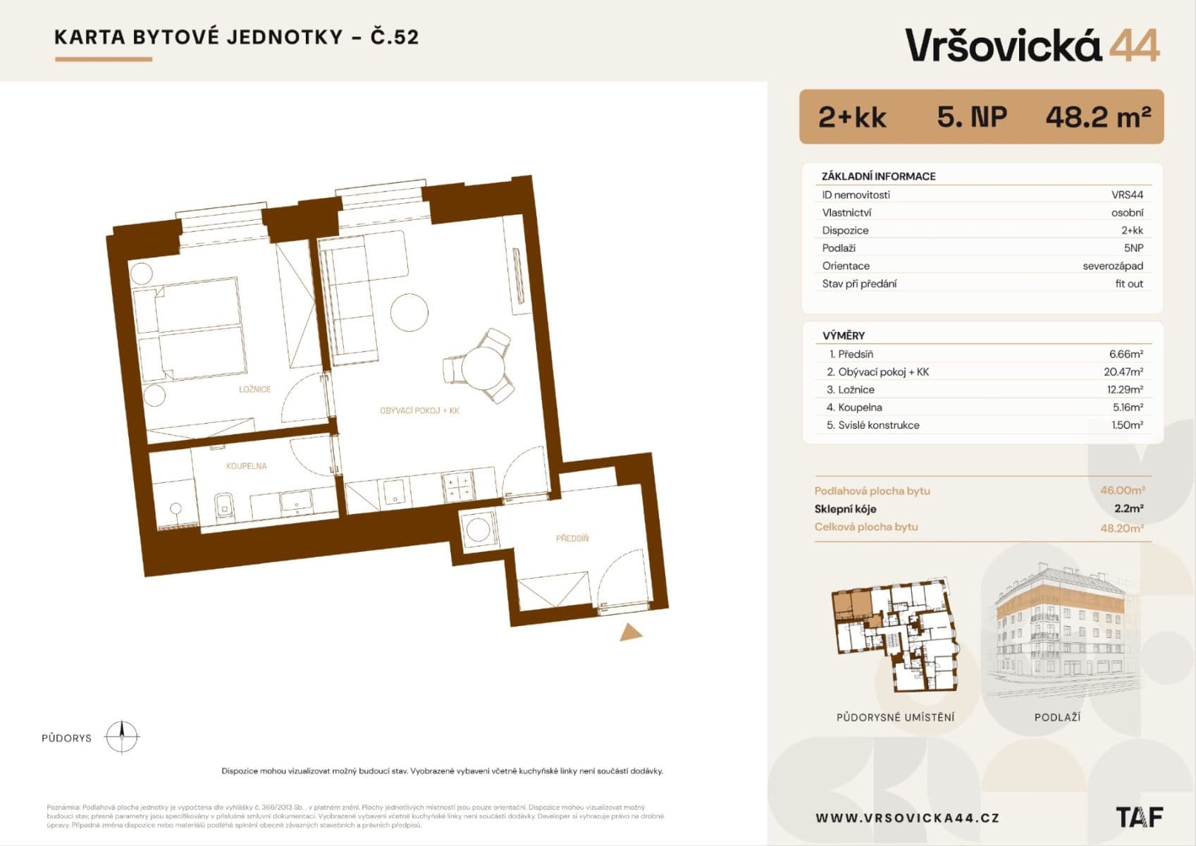 Predaj bytu 2-izbový 48 m², Vršovická, Praha, Praha Predaj bytu 2-izbový 48 m², Vršovická, Praha, Praha