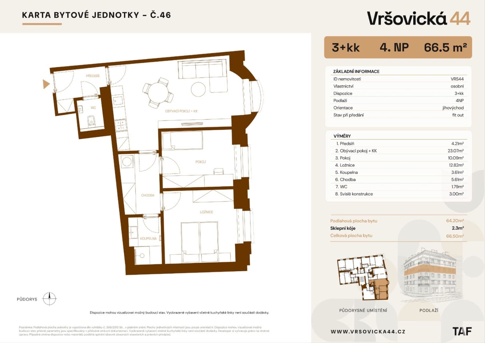 Predaj bytu 3-izbový 66 m², Vršovická, Praha, Praha Predaj bytu 3-izbový 66 m², Vršovická, Praha, Praha
