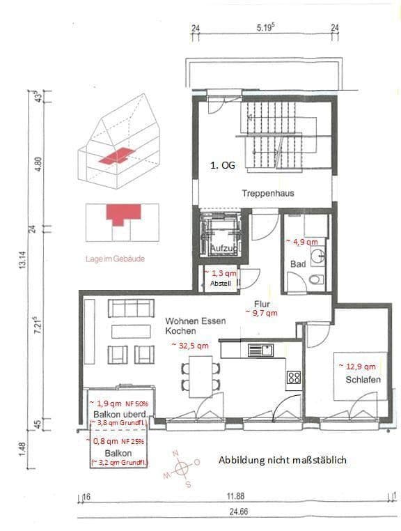 Prenájom bytu 2-izbový 64 m², Ulm, Bádensko-Wurttembersko Prenájom bytu 2-izbový 64 m², Ulm, Bádensko-Wurttembersko