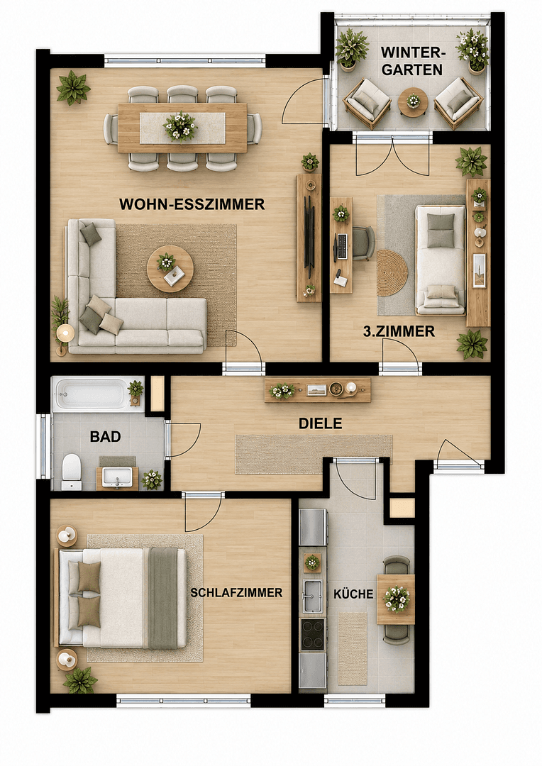 Prenájom bytu 3-izbový 80 m², Rodgau, Hesensko Prenájom bytu 3-izbový 80 m², Rodgau, Hesensko