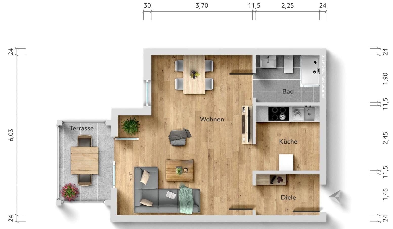 Prenájom bytu 1-izbový 45 m², Fürstenbergstrasse 96, Konstanz, Bádensko-Wurttembersko Prenájom bytu 1-izbový 45 m², Fürstenbergstrasse 96, Konstanz, Bádensko-Wurttembersko