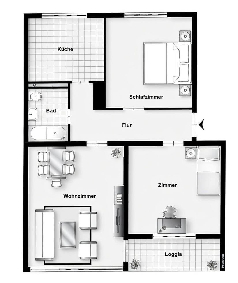 Predaj bytu 3-izbový 67 m², Ludwigstr.54, Neu-Ulm, Bavorsko Predaj bytu 3-izbový 67 m², Ludwigstr.54, Neu-Ulm, Bavorsko