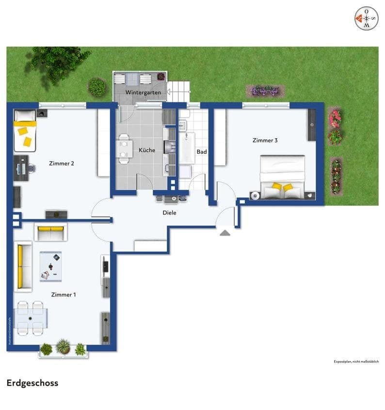 Prenájom bytu 3-izbový 106 m², Bergmannstr. 15, Hildesheim, Dolné Sasko Prenájom bytu 3-izbový 106 m², Bergmannstr. 15, Hildesheim, Dolné Sasko