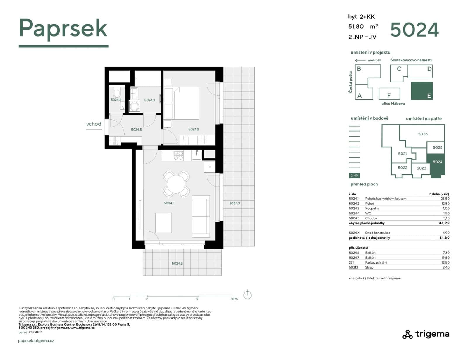 Predaj bytu 2-izbový 47 m², Hábova, Praha, Praha Predaj bytu 2-izbový 47 m², Hábova, Praha, Praha