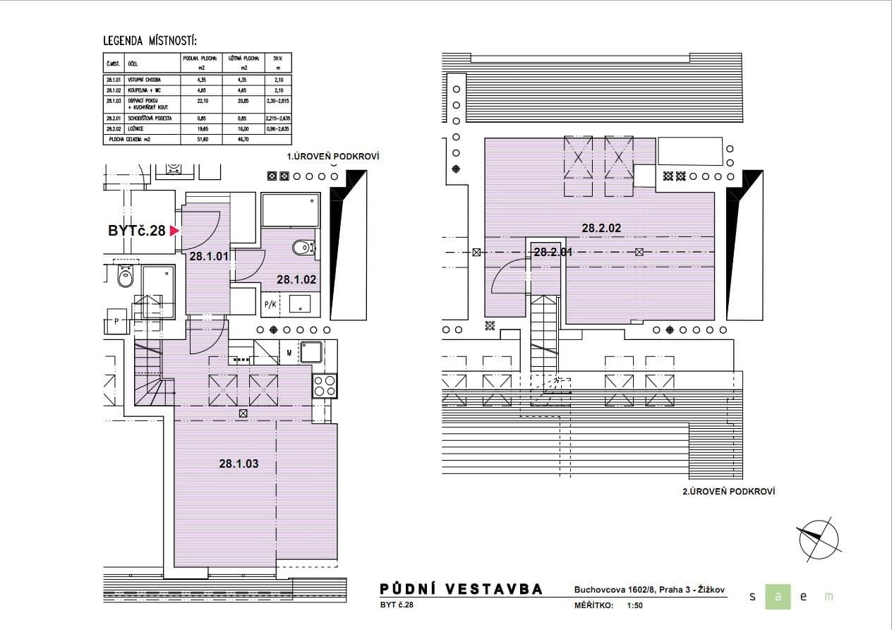 Predaj bytu 2-izbový 47 m², Buchovcova, Praha, Praha Predaj bytu 2-izbový 47 m², Buchovcova, Praha, Praha