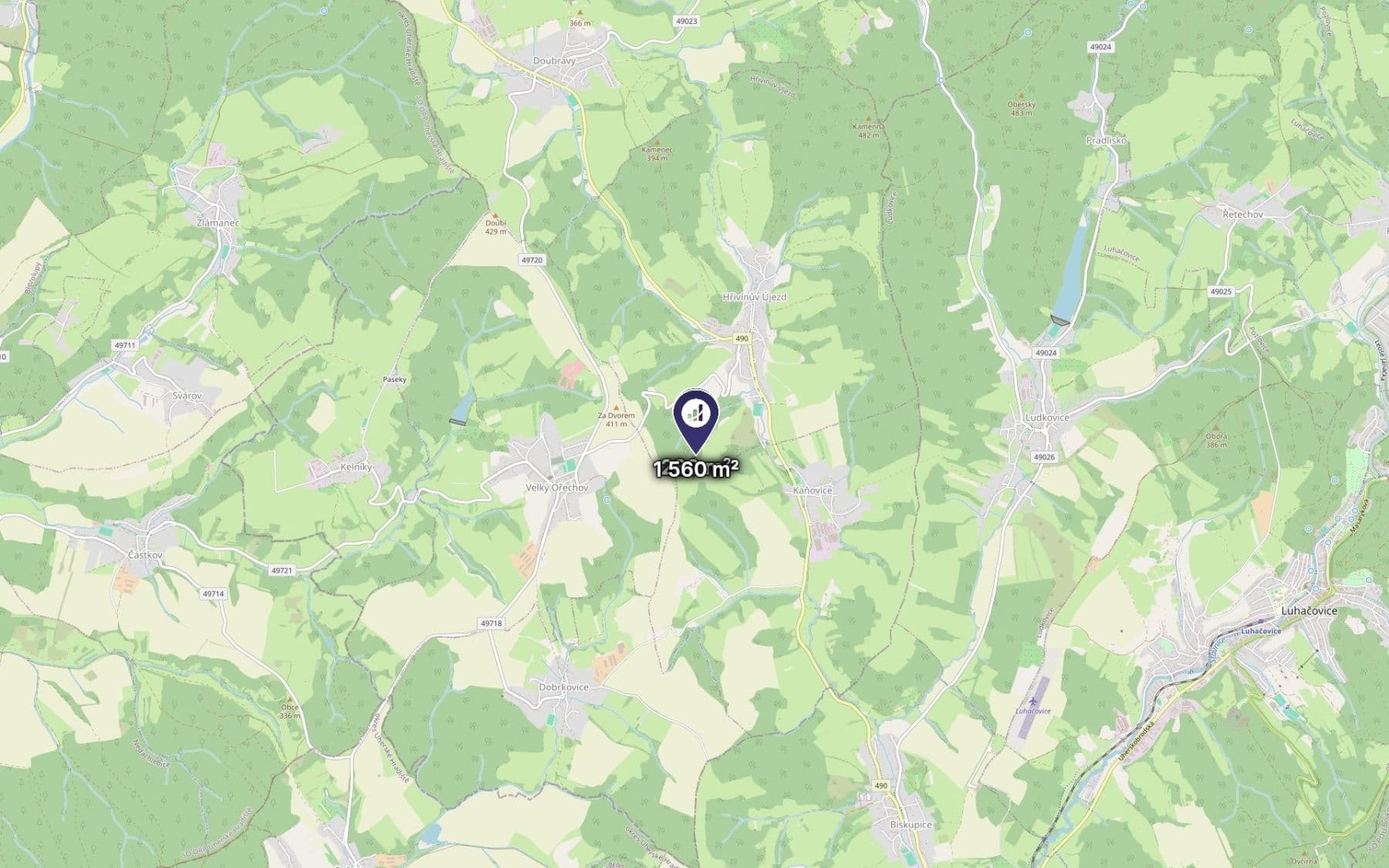 Predaj pozemku 1.793 m², Hřivínův Újezd, Zlínský kraj Predaj pozemku 1.793 m², Hřivínův Újezd, Zlínský kraj