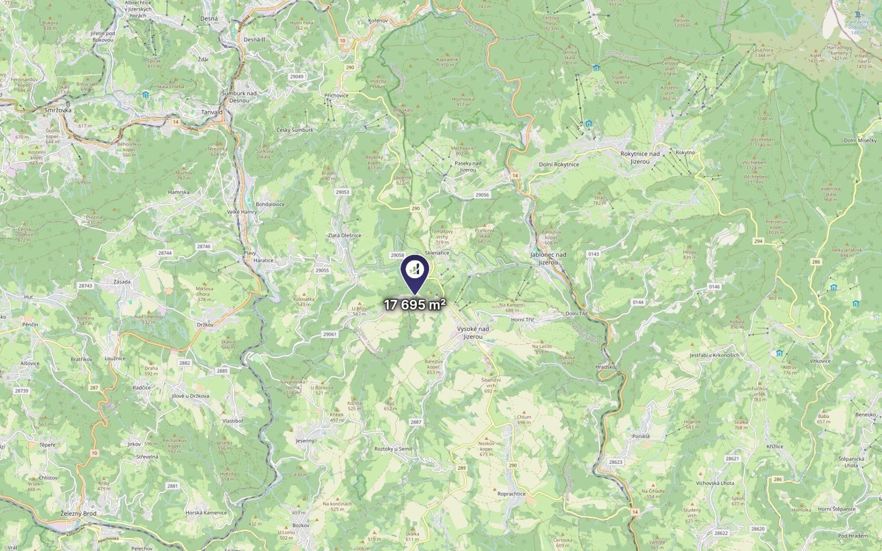 Predaj pozemku 1.475 m², Vysoké nad Jizerou, Liberecký kraj Predaj pozemku 1.475 m², Vysoké nad Jizerou, Liberecký kraj