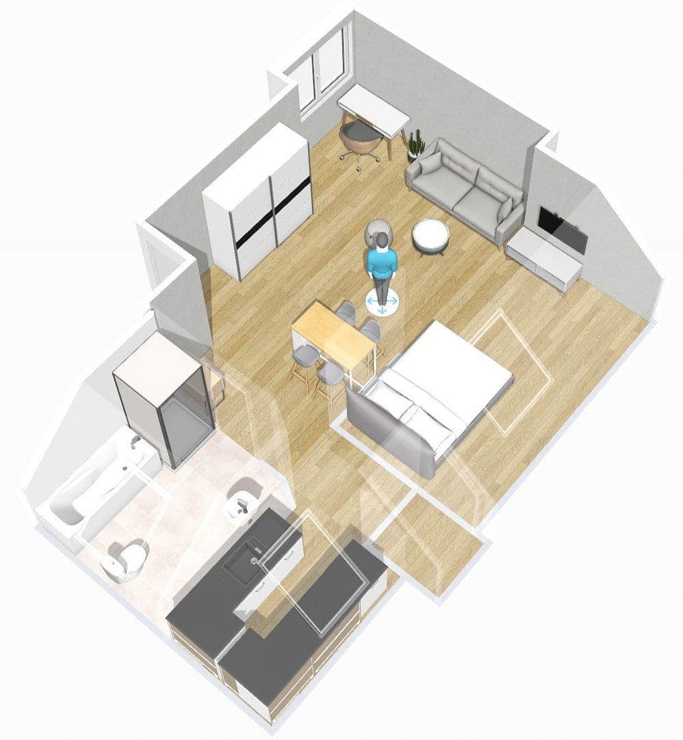 Prenájom bytu 1-izbový 40 m², Herforder Straße 209, Bielefeld, Severné Porýnie - Westfálsko Prenájom bytu 1-izbový 40 m², Herforder Straße 209, Bielefeld, Severné Porýnie - Westfálsko