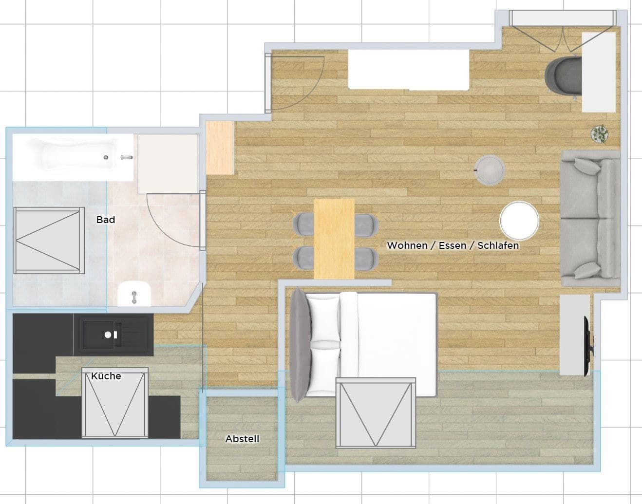 Prenájom bytu 1-izbový 40 m², Herforder Straße 209, Bielefeld, Severné Porýnie - Westfálsko Prenájom bytu 1-izbový 40 m², Herforder Straße 209, Bielefeld, Severné Porýnie - Westfálsko