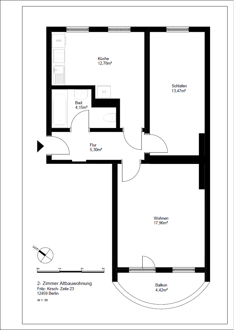 Predaj bytu 2-izbový 56 m², Berlin, Berlín Predaj bytu 2-izbový 56 m², Berlin, Berlín