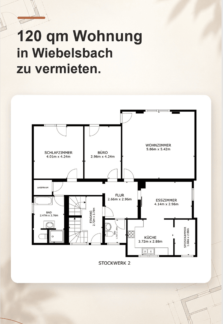 Prenájom bytu 4-izbový 120 m², Rohrwiesenweg 8A, Groß-Umstadt, Hesensko Prenájom bytu 4-izbový 120 m², Rohrwiesenweg 8A, Groß-Umstadt, Hesensko