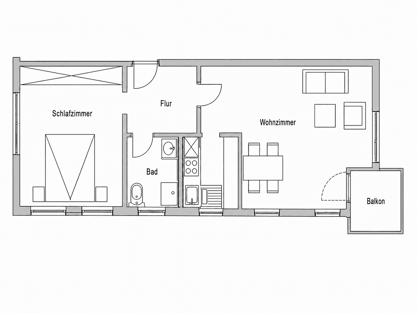 Prenájom bytu 2-izbový 58 m², August-Bebel-Str. 7b, Bielefeld, Severné Porýnie - Westfálsko Prenájom bytu 2-izbový 58 m², August-Bebel-Str. 7b, Bielefeld, Severné Porýnie - Westfálsko